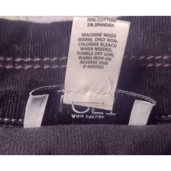 Ann Taylor Loft Corduroy Peplum Blazer Size 4 Black Button Front Pockets - Picture 7 of 8